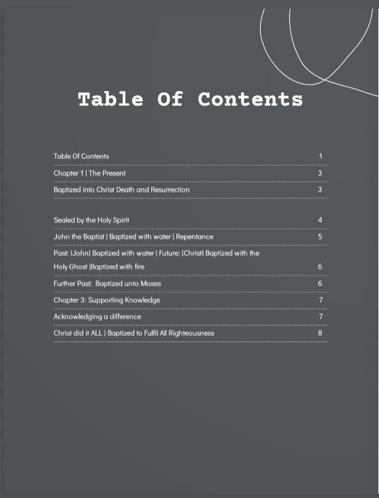 The best Bible Verse Bible Study resources Baptism ebook table of contents