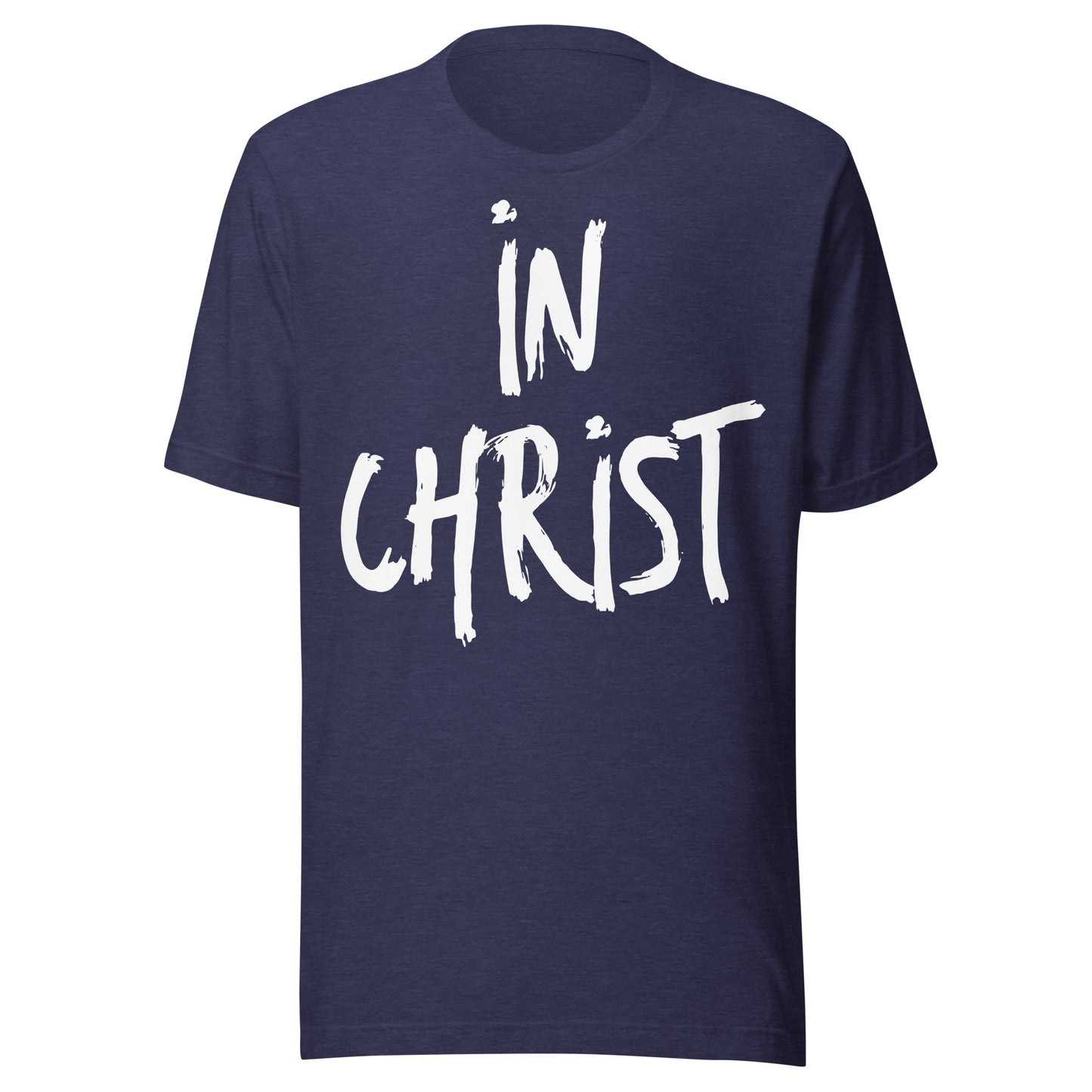 Wear your Faith in this In Christ t-shirt in midnight heather.