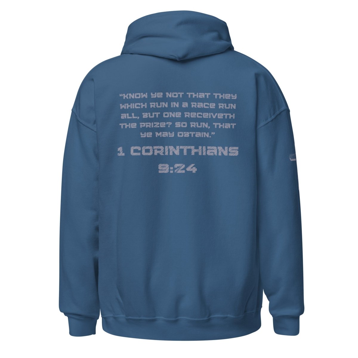 Truth Matters Run the Race 1 Corinthians 9:24 Hoodie back with full KJV verse