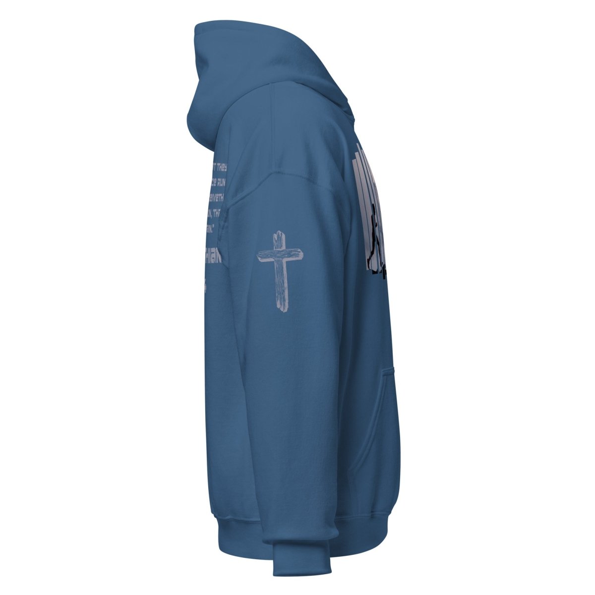 Truth Matters Run the Race 1 Corinthians 9:24 Hoodie sleeve with cross design