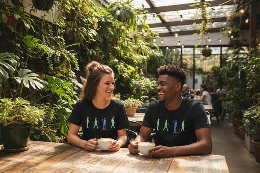 Truth Matters Romans 12:2 T-Shirt front with “Be Not Conformed” silhouette design, small cross, and clean typography